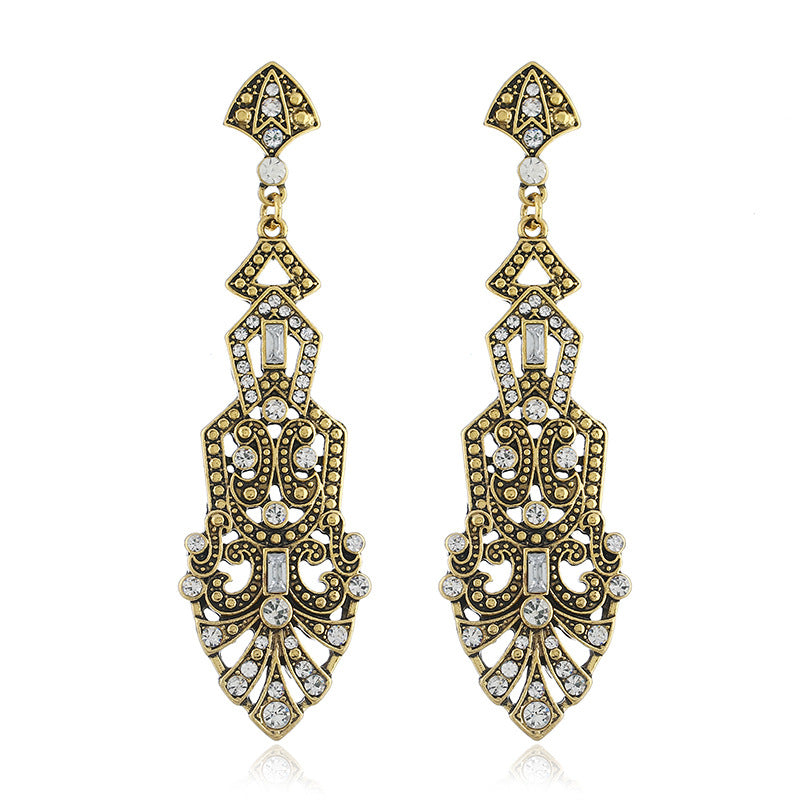Wholesale Long Water Drop Earrings European Style Exaggerated Design Women' s Jewelry Accessory for Everyday Wear