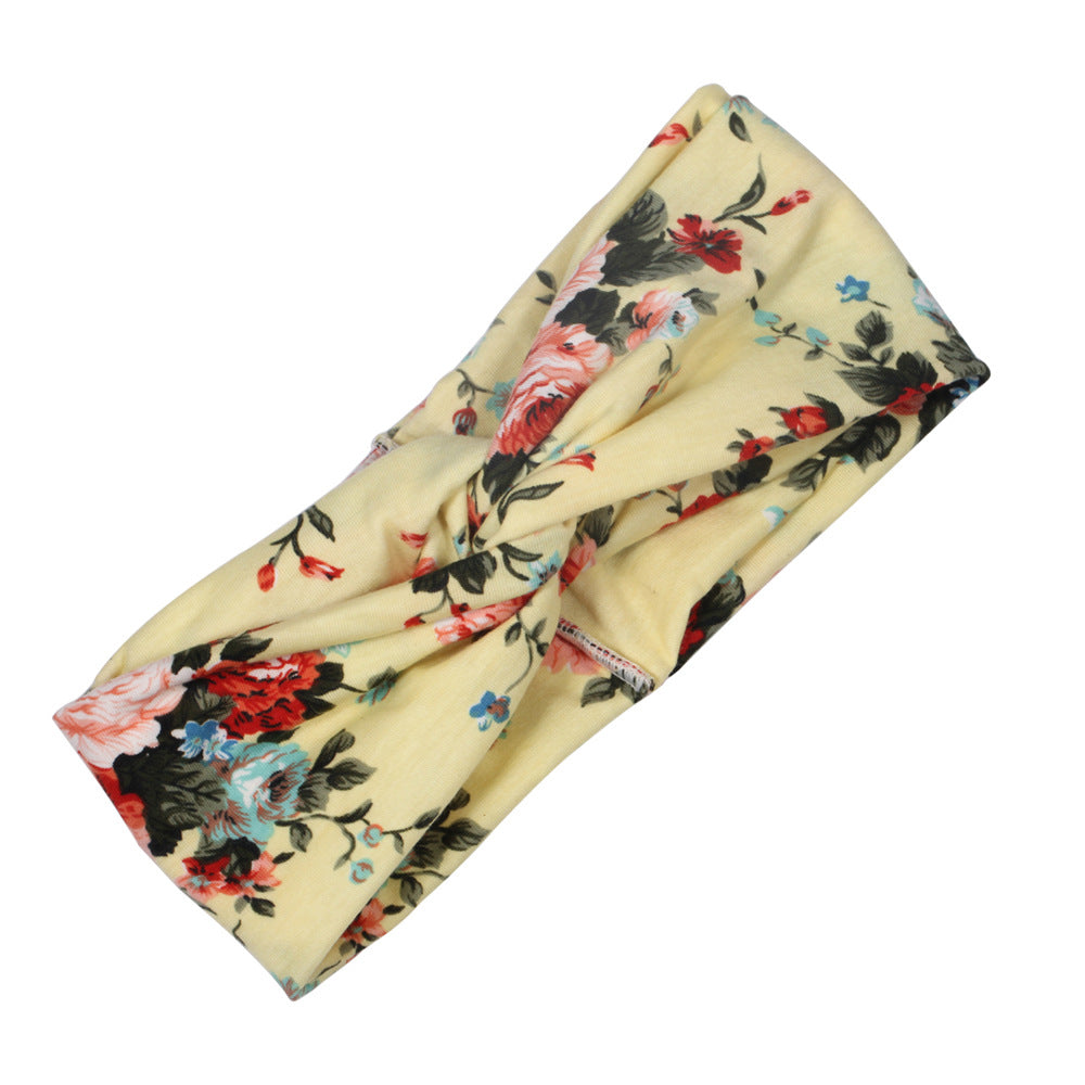 Wholesale Rose Knotted Headband Headwear Wholesale Cross Hair Scrunchies ACC-HS-XinY003