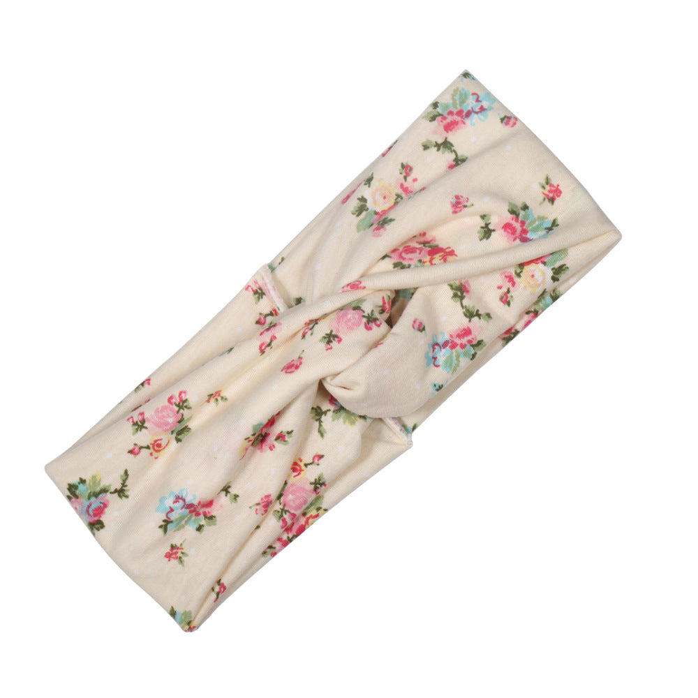 Wholesale Rose Knotted Headband Headwear Wholesale Cross Hair Scrunchies ACC-HS-XinY003