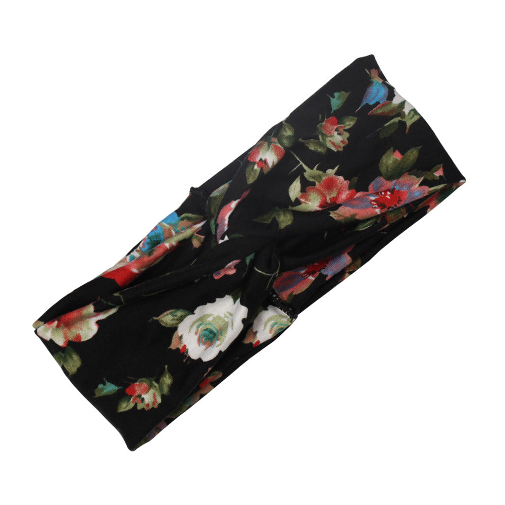 Wholesale Rose Knotted Headband Headwear Wholesale Cross Hair Scrunchies ACC-HS-XinY003