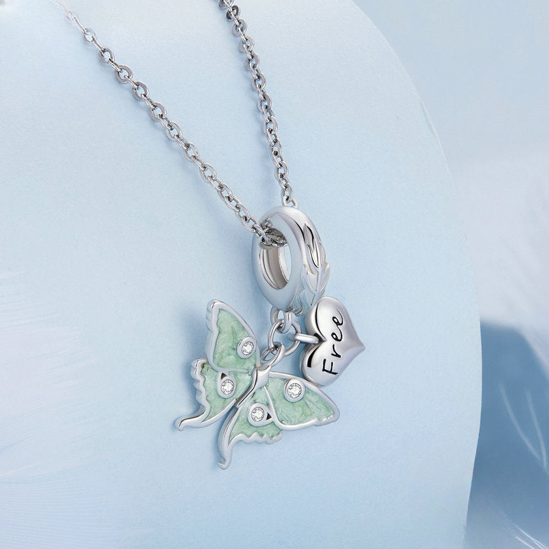 Wholesale Wizard of Oz DIY Bracelet Beaded Accessories Mint Green S925 Sterling Silver Pendant ACC-CHS-YinZhiyun005