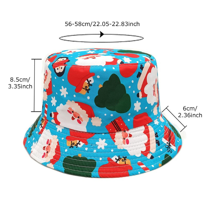 Wholesale Christmas Santa Claus Snowman Snowflake Bucket Hat ACC-HT-ShunMa011