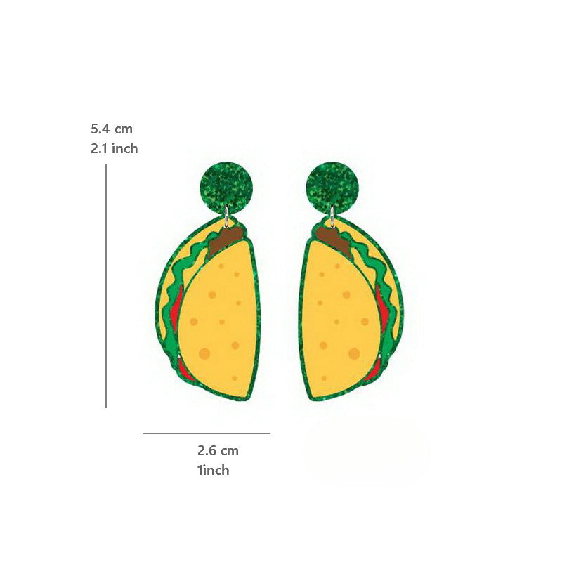 Wholesale Mexican Carnival Day Cinco De Mayo Guitar Horse Hat Wine Bottle Violin Goblin Cactus Acrylic Earrings ACC-ES-XP010