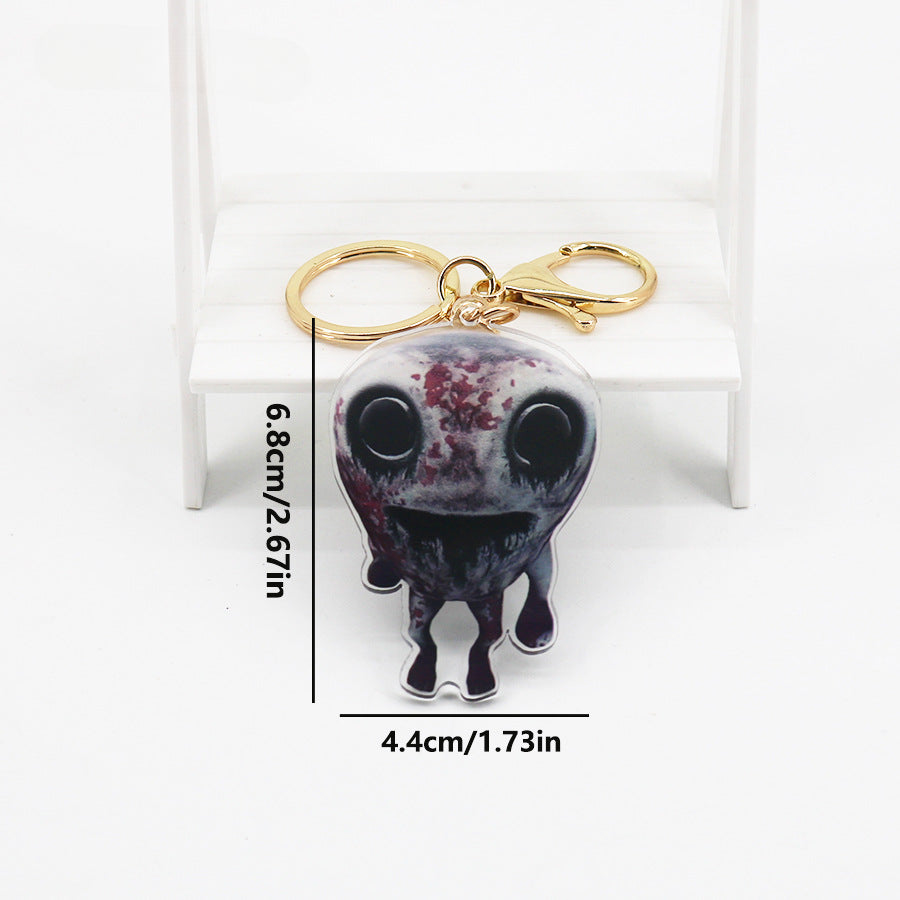 Wholesale Deformed Zoo Mutation Square Cat Acrylic Keychain ACC-KC-DouDou001