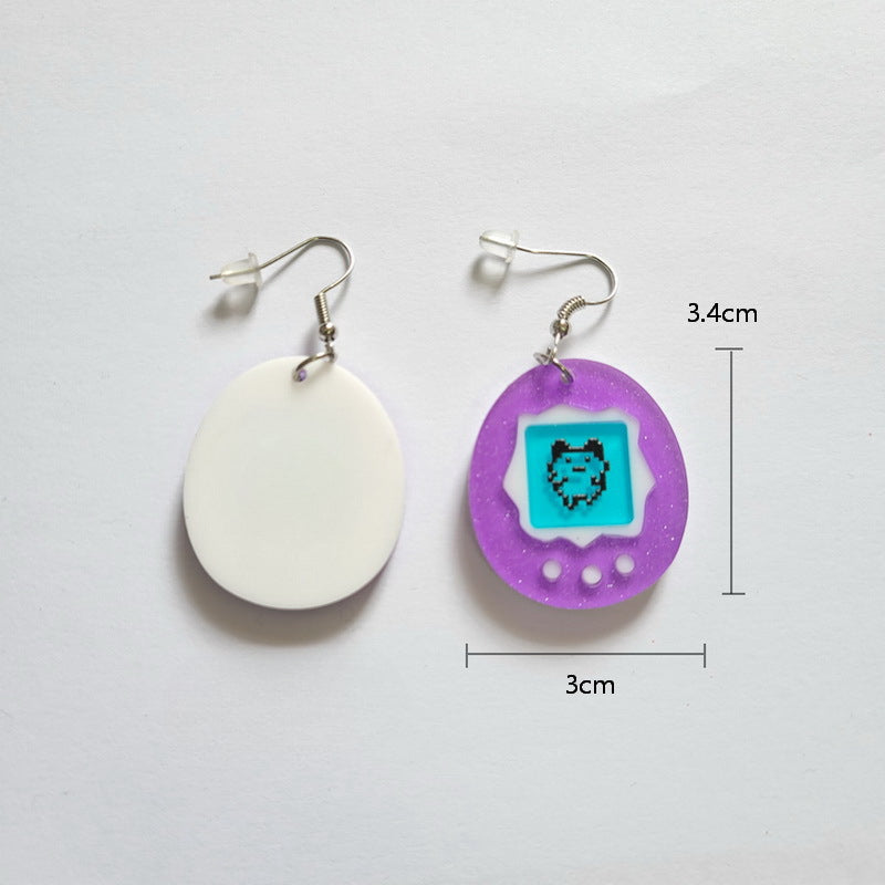 Wholesale Tamagotchi Acrylic Earrings Cute Earrings ACC-ES-XP001