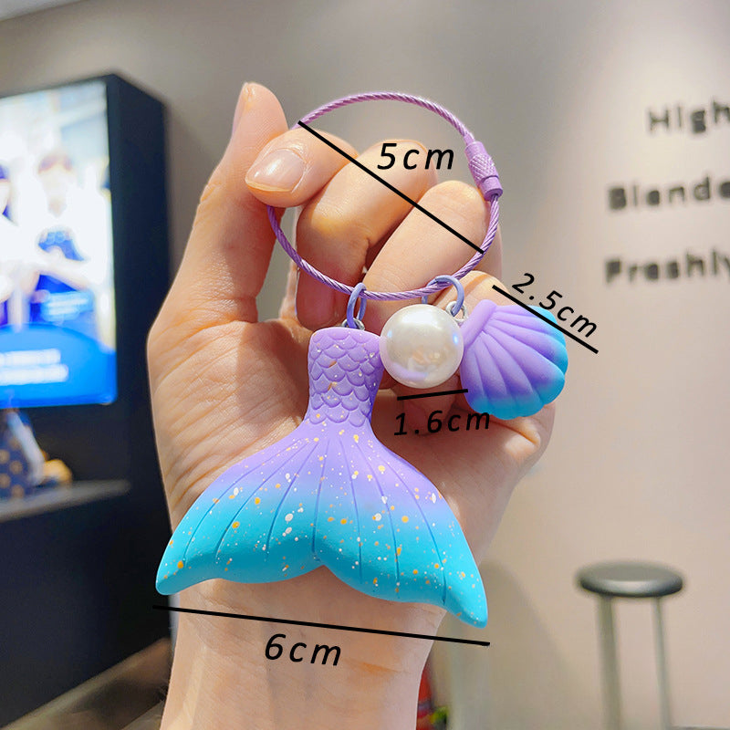 Wholesale Gradient Pearl Mermaid Tail Resin Keychain Cute Keychain ACC-KC-ShuoT011