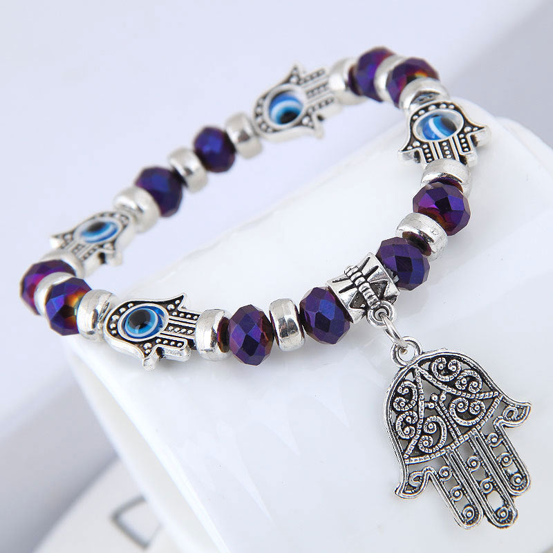 Wholesale Fashion Eye Eye Palm Crystal Bracelet ACC-BT-Weiy019