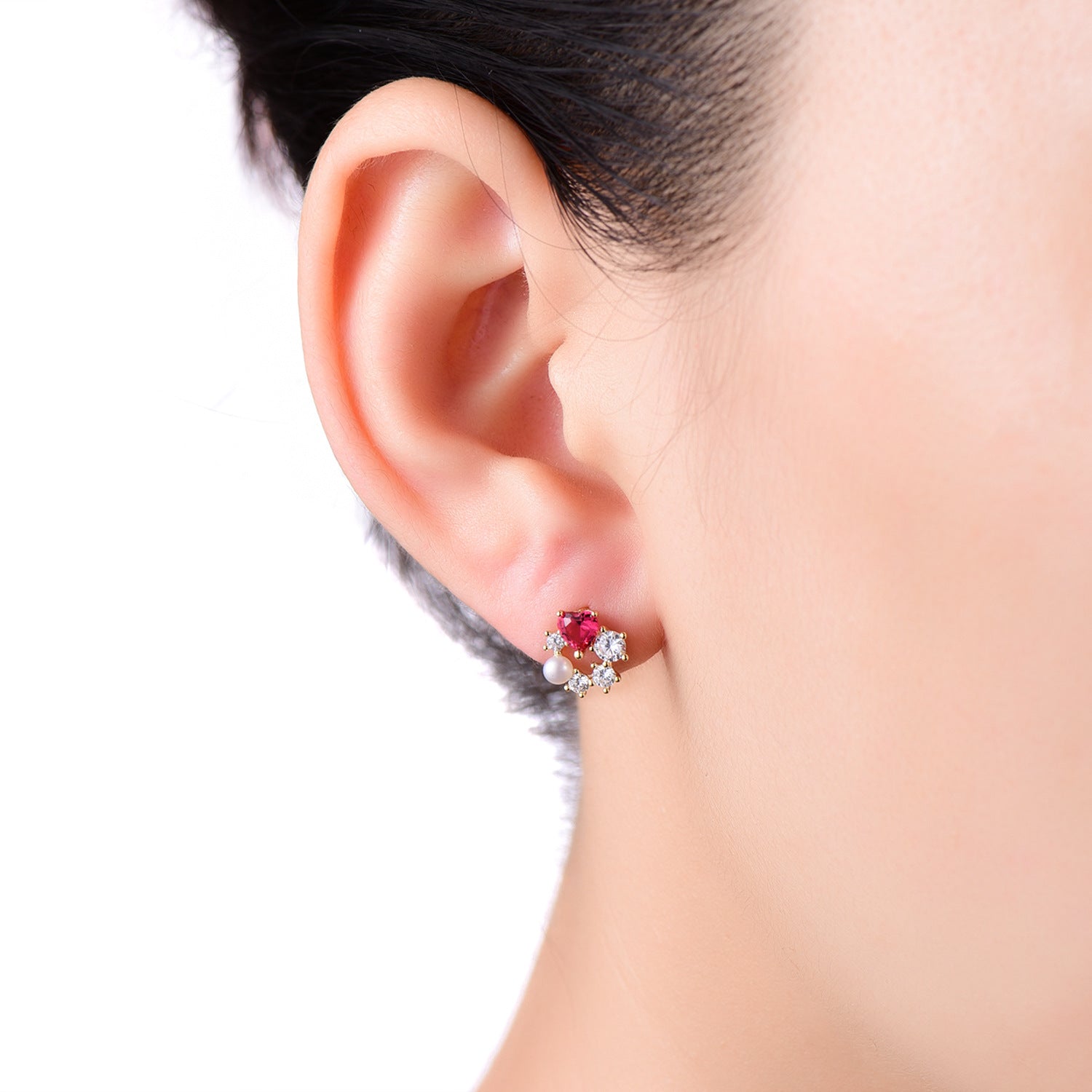 Wholesale s925 Sterling Silver Diamond All-match  Pearl Earrings