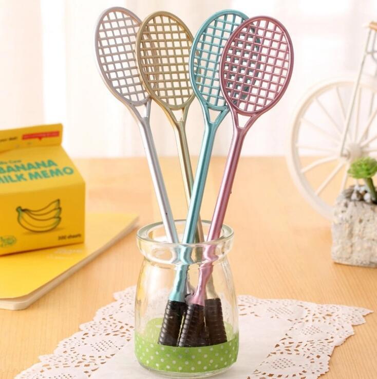 Wholesale  cute tennis racket modeling badminton racket gel pen