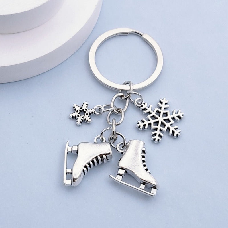 Wholesale Snowflake Skates Alloy Keychain ACC-KC-JiuW001