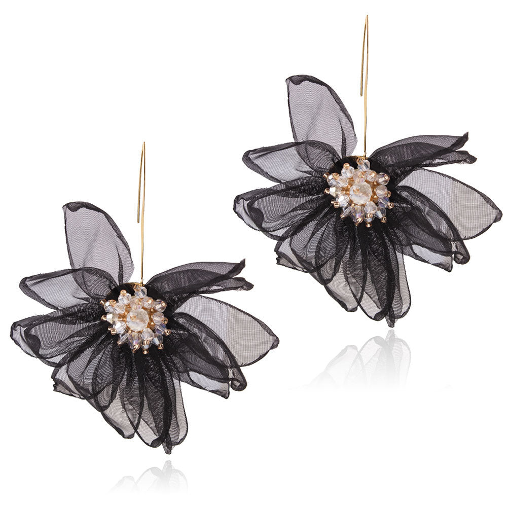 Wholesale  Flower Diamond Multicolor Earrings Stud