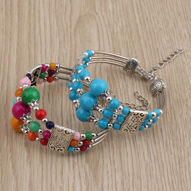 Wholesale Xizang Nepal National Wind Turquoise Bracelet ACC-BT-YueSen002