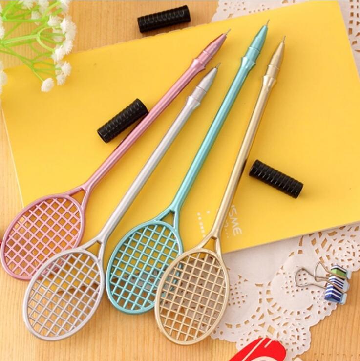 Wholesale  cute tennis racket modeling badminton racket gel pen