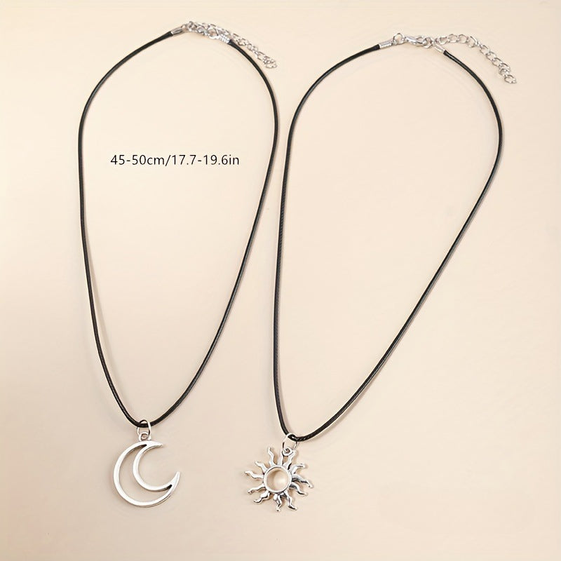Wholesale Sun and Moon Couple Design Necklace Clavicle Chain Choker Necklace ACC-NE-JiuS010