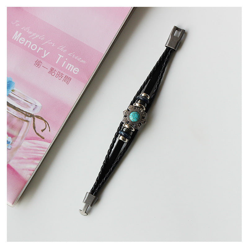 Wholesale Vintage Stainless Steel Turquoise Women's Bracelet ACC-BT-Luany003