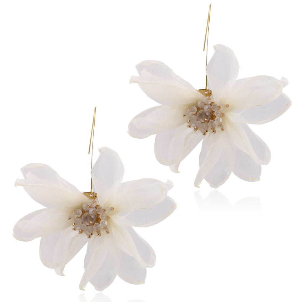 Wholesale  Flower Diamond Multicolor Earrings Stud