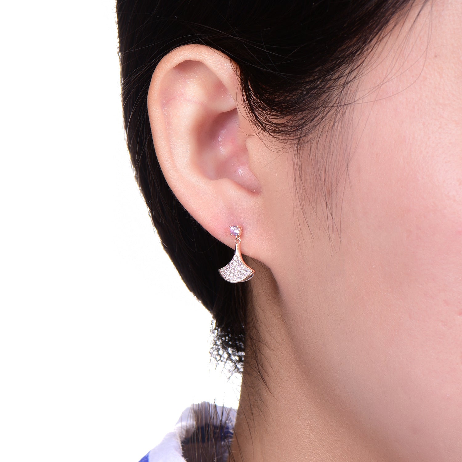 Wholesale s925 sterling silver  skirt earrings