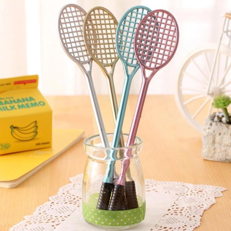 Wholesale  cute tennis racket modeling badminton racket gel pen
