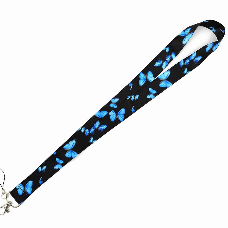 Wholesale 10pcs Colorful Butterfly Anime Lanyard Keychain ACC-KC-Zhans008