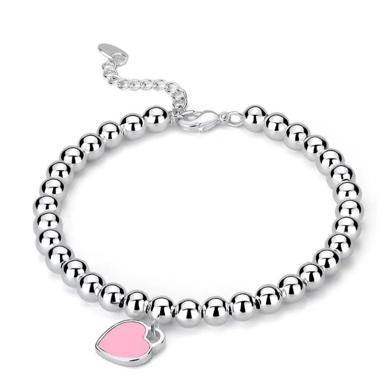 Wholesale Fashion Round Bead Heart Bracelet ACC-BT-WeiHua001