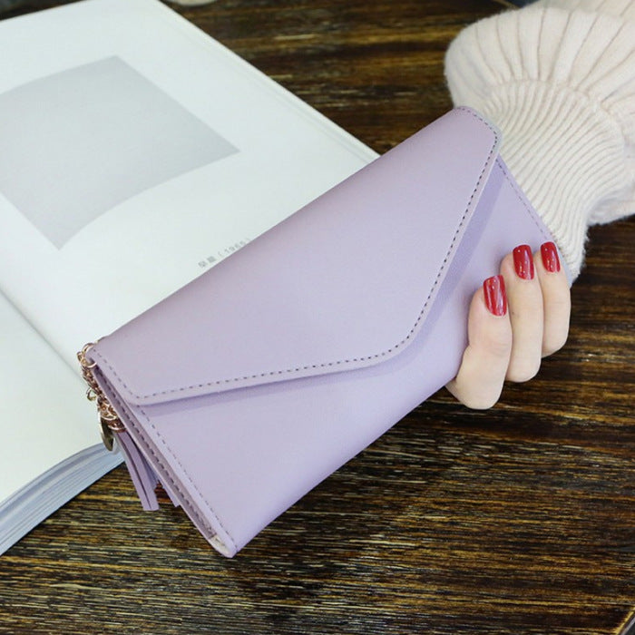 Wholesale  Long Tassel Campus Pendant Fashion Wallet