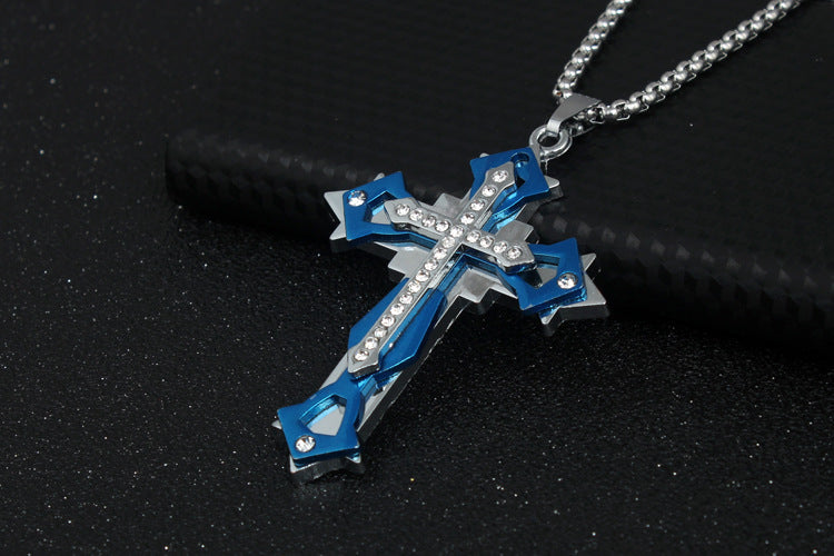 Wholesale Modern Cross Pendant Necklace Fashion Accessory Gift for Men