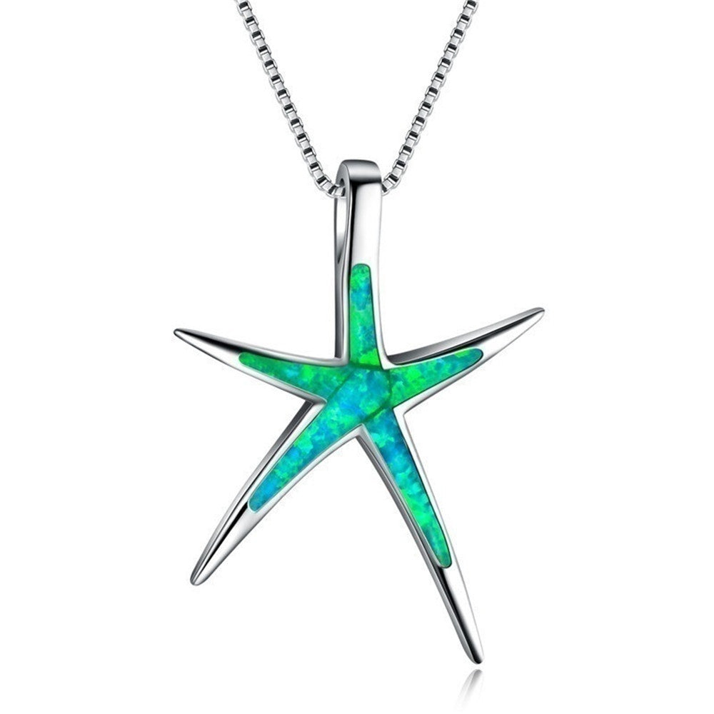 Wholesale Alloy Aubao Starfish Five Pointed Star Necklace ACC-NE-YanSheng003