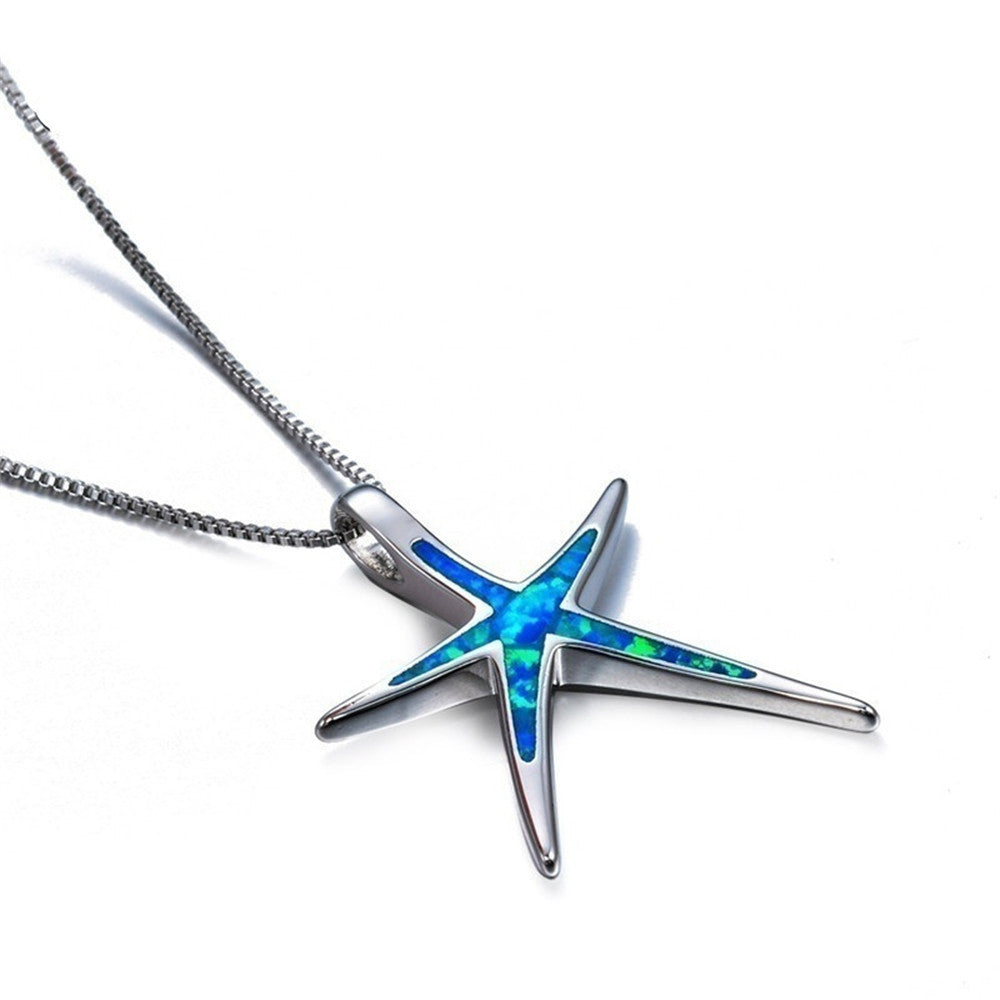 Wholesale Alloy Aubao Starfish Five Pointed Star Necklace ACC-NE-YanSheng003