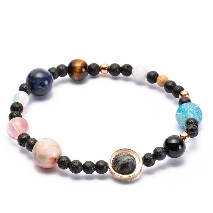 Wholesale Cosmic Galaxy Sun Agate Natural Stone Adjustable Bracelet ACC-BT-Duoy007