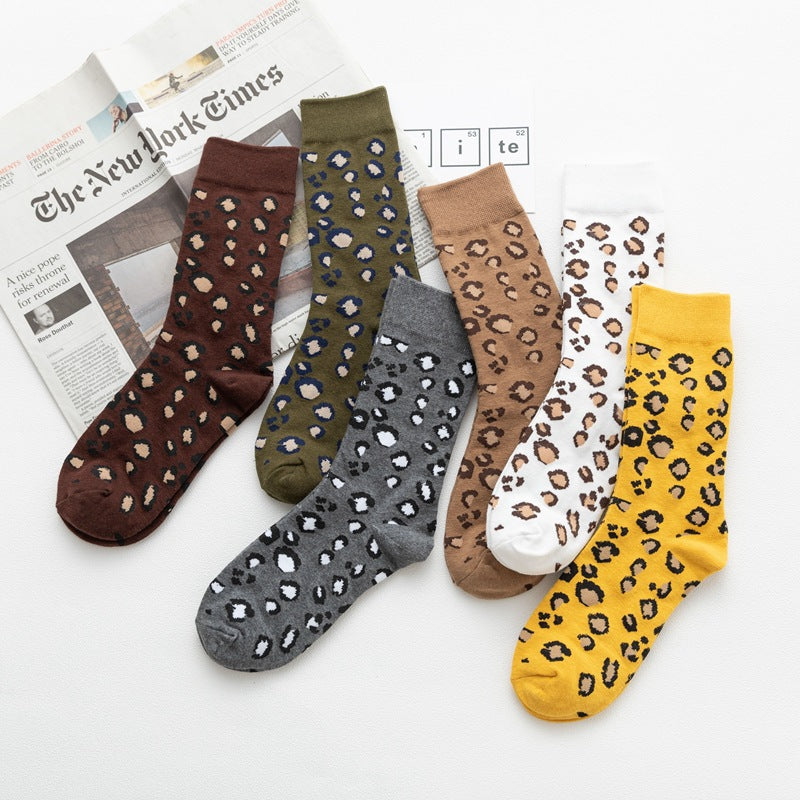 Wholesale Mid-calf Leopard Print Socks ACC-SK-YuQing002