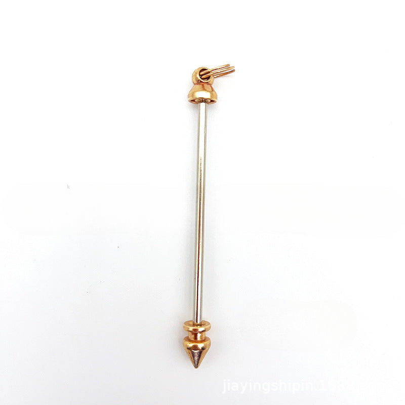 Wholesale 5pcs Beadable Bars Pointed Rivets Removable DIY Beaded Keychain ACC-KC-JiaYing001