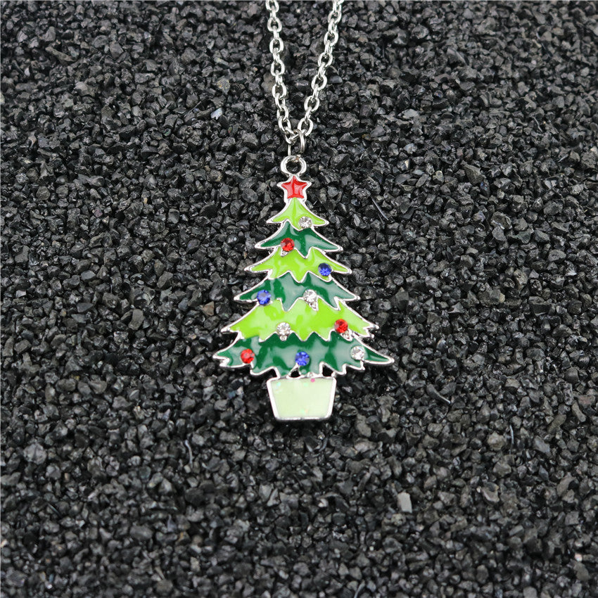 Wholesale Christmas Sticker Printed Necklaces ACC-NE-HaoYun002