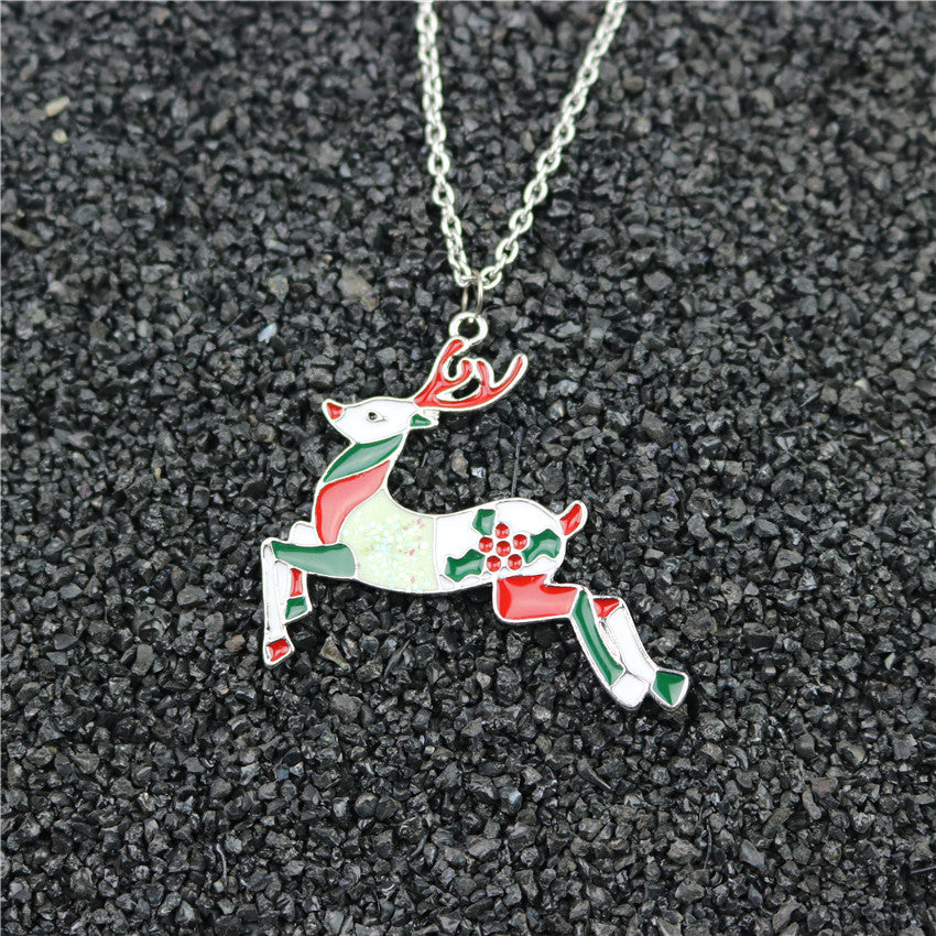 Wholesale Christmas Sticker Printed Necklaces ACC-NE-HaoYun002