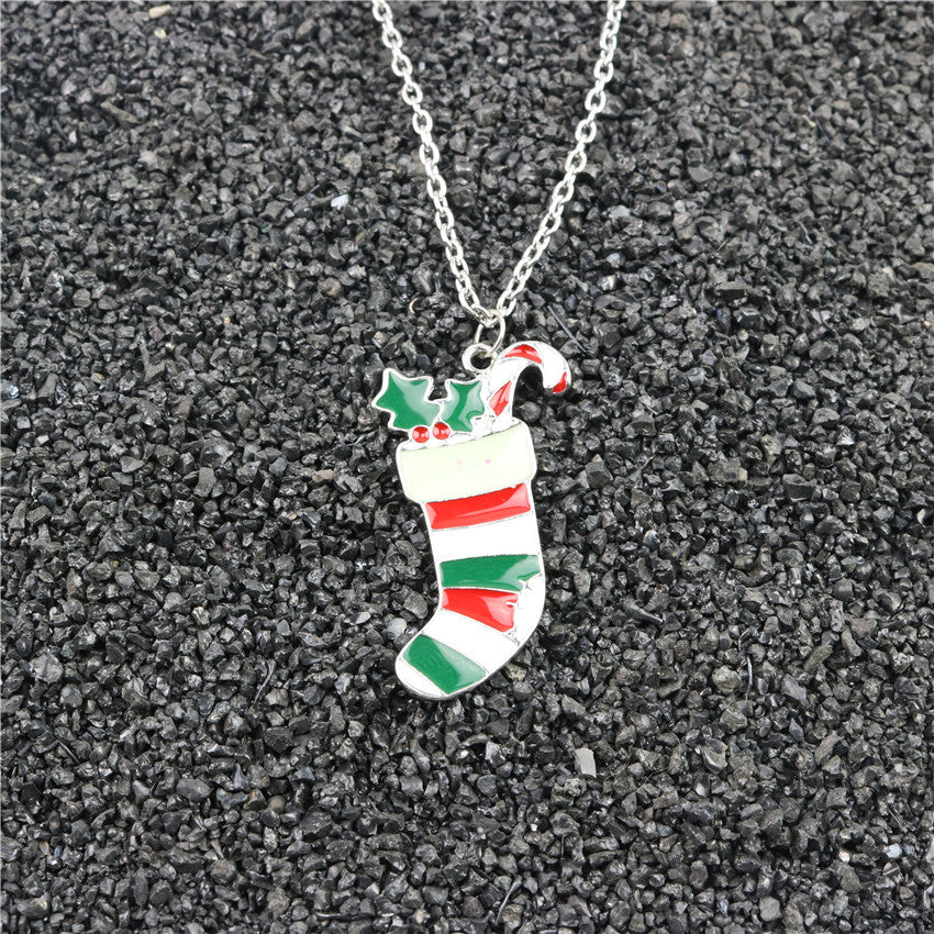 Wholesale Christmas Sticker Printed Necklaces ACC-NE-HaoYun002