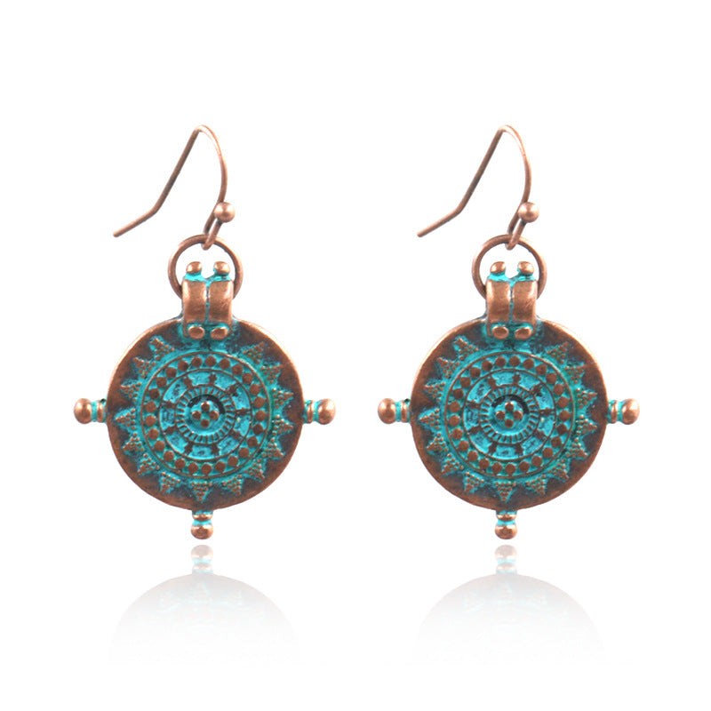 Wholesale Retro Alloy Earrings with Electroplating Fashion Accessory for Boutique Resale