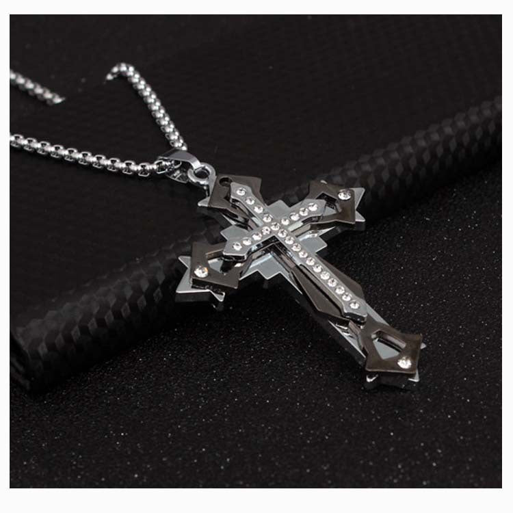 Wholesale Modern Cross Pendant Necklace Fashion Accessory Gift for Men