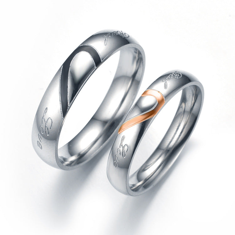 Wholesale  Heart Stainless Steel Rings