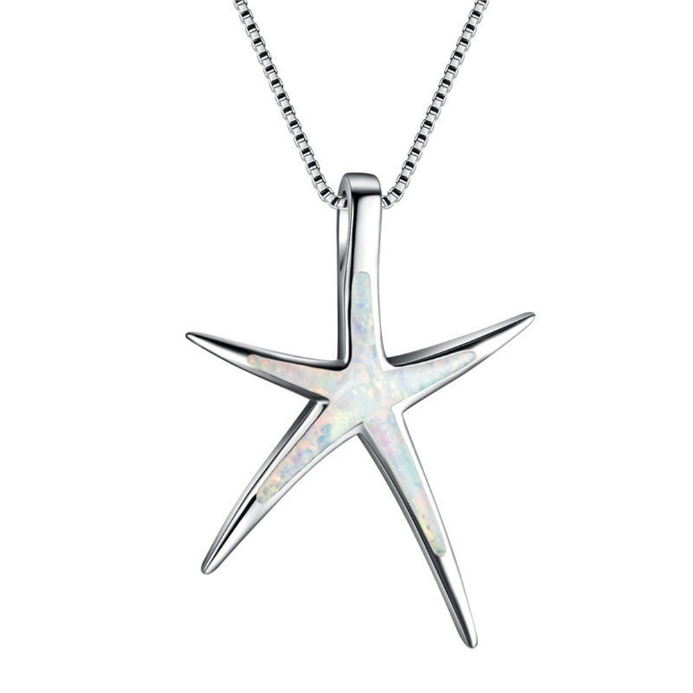 Wholesale Alloy Aubao Starfish Five Pointed Star Necklace ACC-NE-YanSheng003