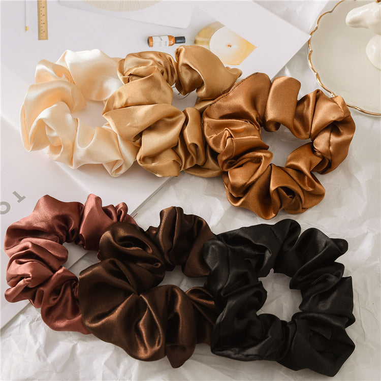 Wholesale 12pcs Satin Fabric Hair Bands Hair Scrunchies ACC-HS-SanTai012