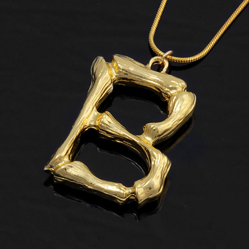 Wholesale Geometric Necklace Letter Short Clavicle Necklace Choker Necklace ACC-NE-Yiniao002