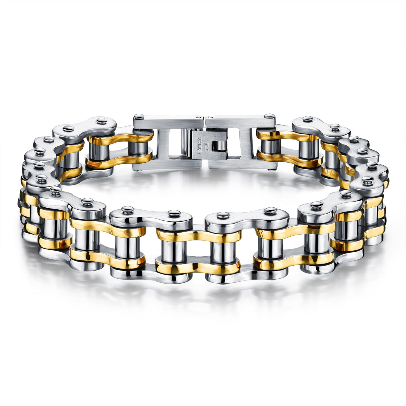 Wholesale Men's Bicycle Bracelet Stainless Steel Motorcycle Titanium Steel Chain ACC-BT-GJ008
