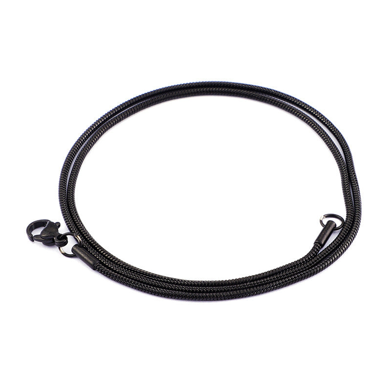 Wholesale Titanium Steel Necklace Round Snake Bone Chain with Chain ACC-NE-KaLun003