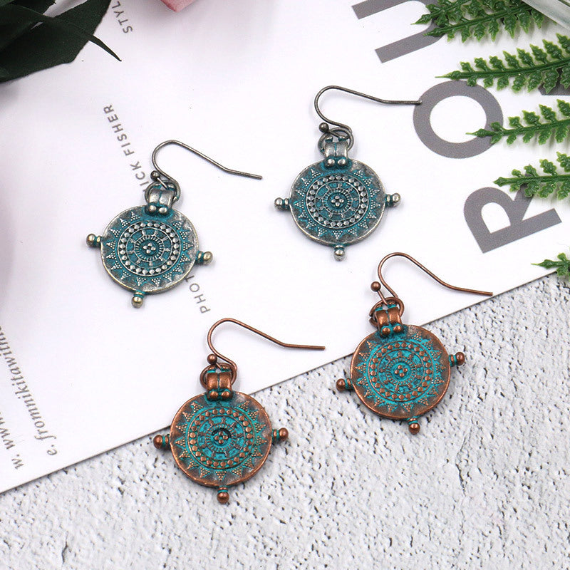 Wholesale Retro Alloy Earrings with Electroplating Fashion Accessory for Boutique Resale