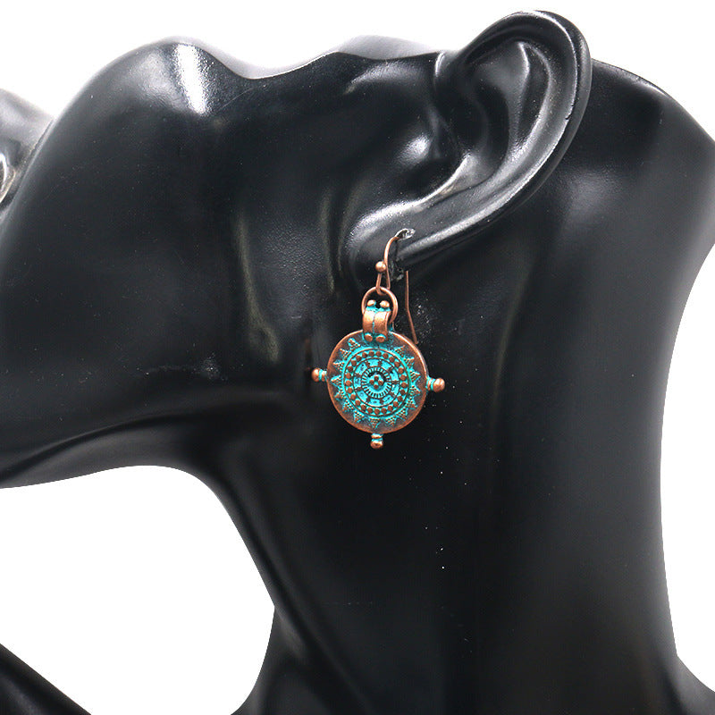 Wholesale Retro Alloy Earrings with Electroplating Fashion Accessory for Boutique Resale