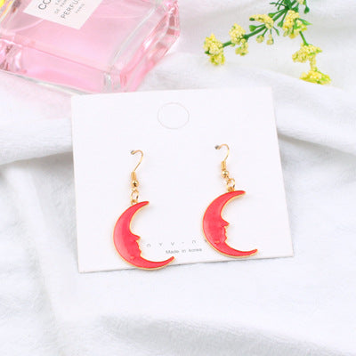 Wholesale Blue Starry Sky Planet Earrings Long Metal Earrings ACC-ES-Lvgong006