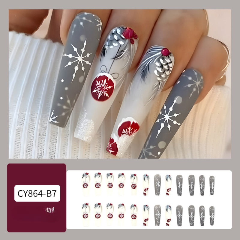 Wholesale 24 Pieces/box Christmas Balls Nails Kits Nail Stickers ACC-NS-QXJ032
