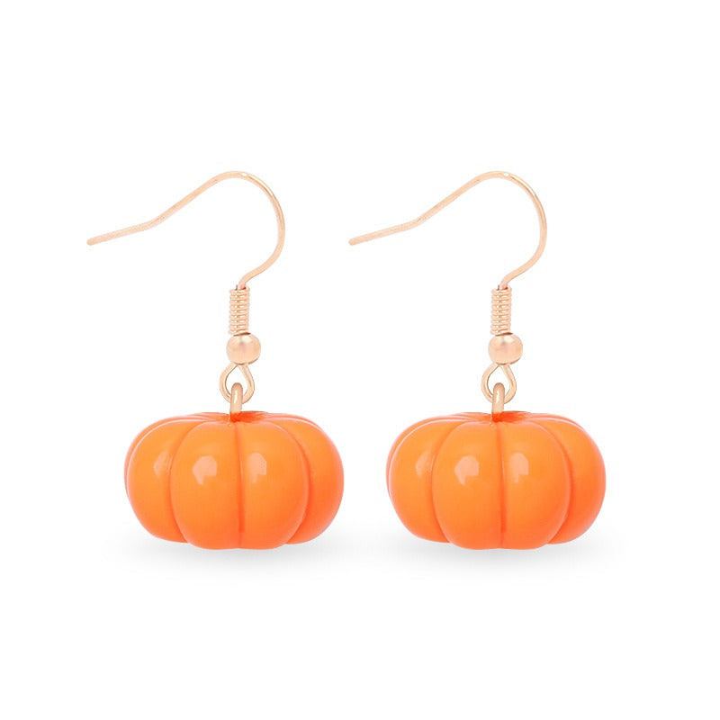Wholesale Cartoon Alloy Oil Drop Thanksgiving Pumpkin Earrings ACC-ES-Bingl001