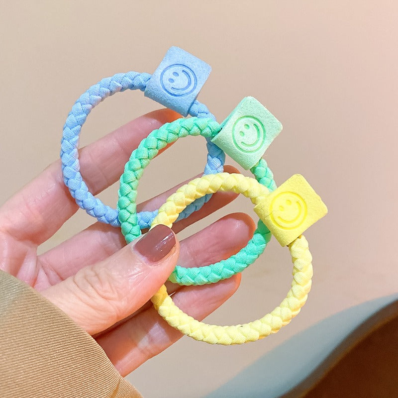 Wholesale Candy Color High Elastic Smiley Face Hair Band ACC-HS-Huidi038