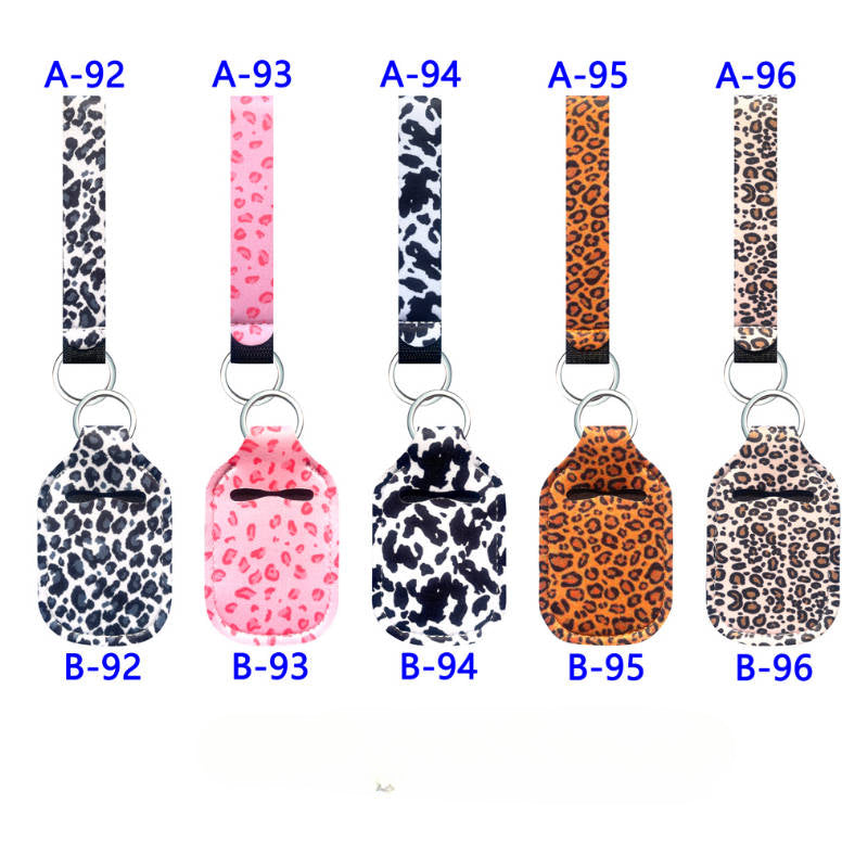 Wholesale Cow Print Leopard Print Lipstick Case Wrist Strap Keychain Set ACC-KC-XinY001
