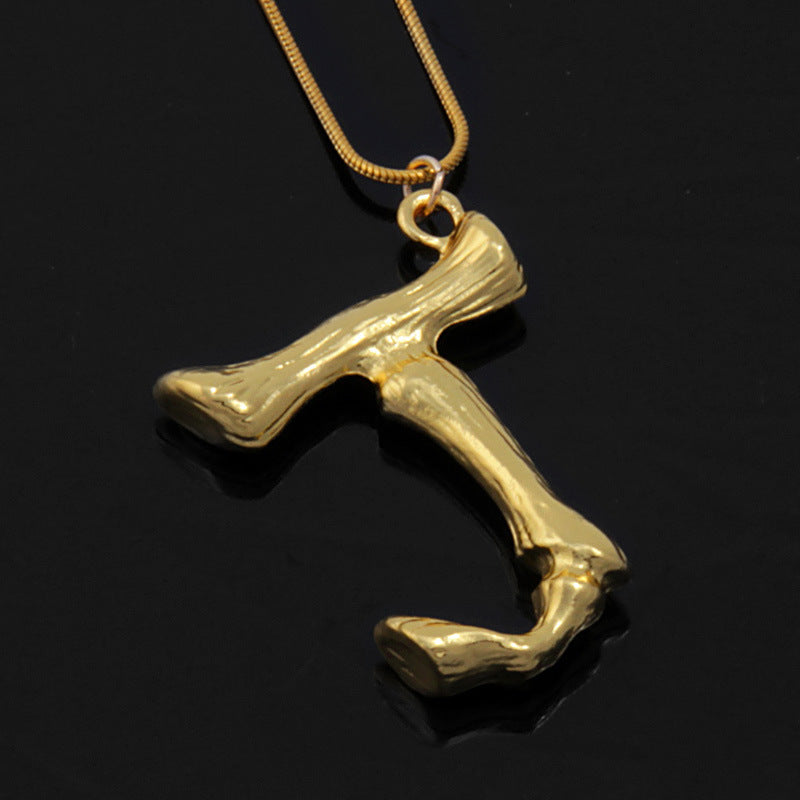 Wholesale Geometric Necklace Letter Short Clavicle Necklace Choker Necklace ACC-NE-Yiniao002